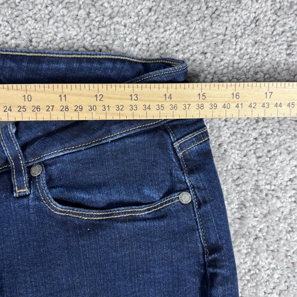 Paige Denim Dark‎ Wash Mid Rise Roll Cuff Bermuda Shorts Womens Size 28 - Picture 3 of 11